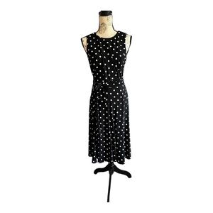 Lauren Ralph Lauren Black and white polka dot dress size 10